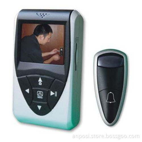 Video Door Eye with Built-in SD Card Slot, Powered by 4 x AA Batteries